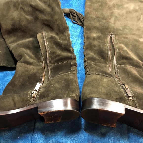 Frye Deep Olive Green Over the Knee Boots - Picture 8 of 9